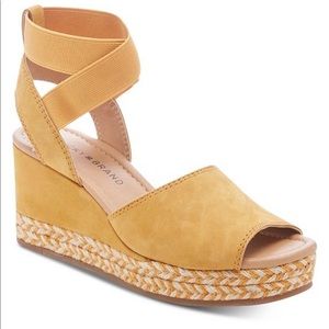 Lucky Brand Yellow Espadrille Wedges